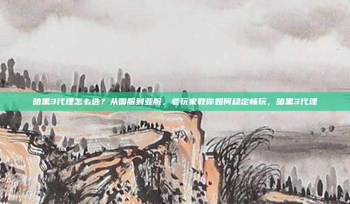 暗黑3代理怎么选？从国服到亚服，老玩家教你如何稳定畅玩，暗黑3代理