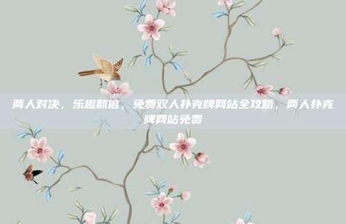 两人对决，乐趣翻倍，免费双人扑克牌网站全攻略，两人扑克牌网站免费