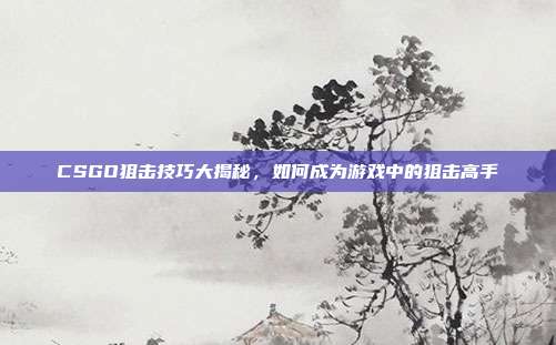 CSGO狙击技巧大揭秘,如何成为游戏中的狙击高手