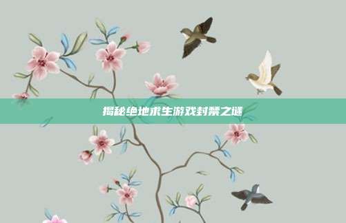 揭秘绝地求生游戏封禁之谜