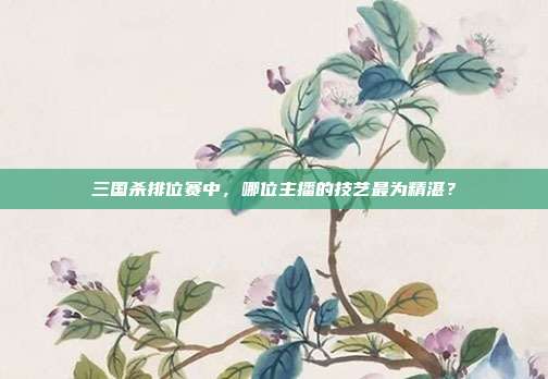 三国杀排位赛中，哪位主播的技艺最为精湛？