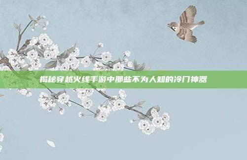 揭秘穿越火线手游中那些不为人知的冷门神器