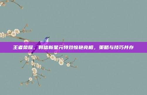 王者荣耀，韩信新星元特效惊艳亮相，策略与技巧并存