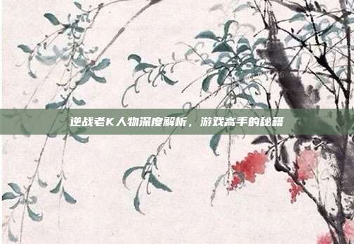 逆战老K人物深度解析,游戏高手的秘籍