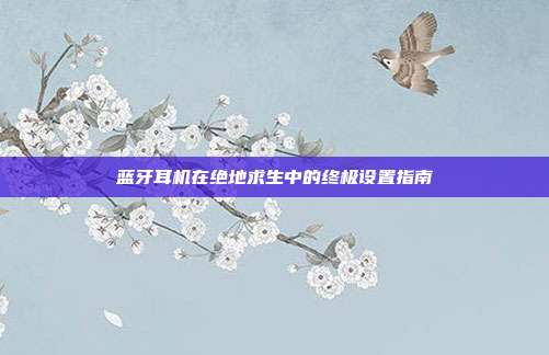 蓝牙耳机在绝地求生中的终极设置指南