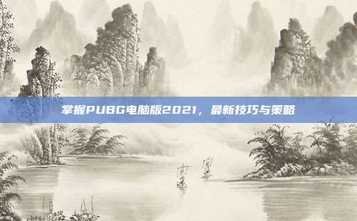 掌握PUBG电脑版2021，最新技巧与策略