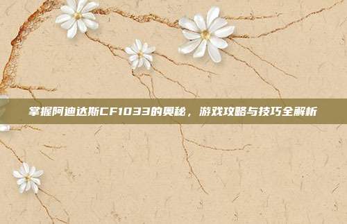 掌握阿迪达斯CF1033的奥秘,游戏攻略与技巧全解析