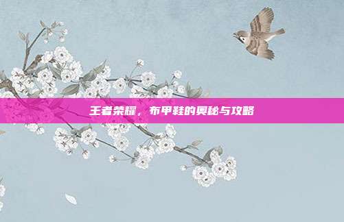 王者荣耀，布甲鞋的奥秘与攻略