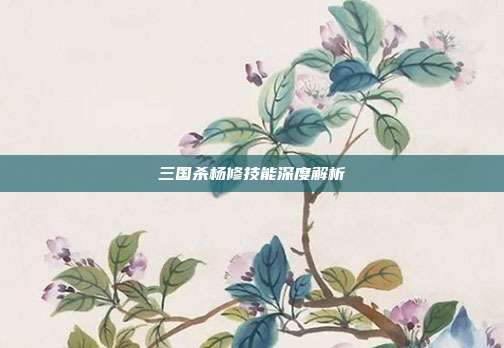 三国杀杨修技能深度解析