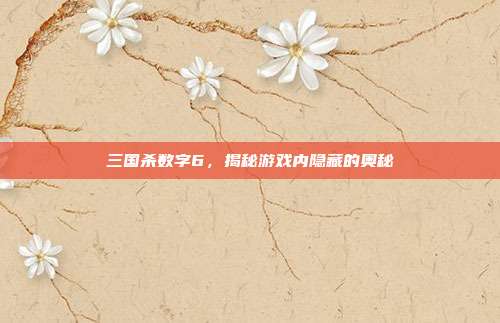 三国杀数字6，揭秘游戏内隐藏的奥秘