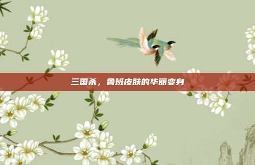 三国杀，鲁班皮肤的华丽变身