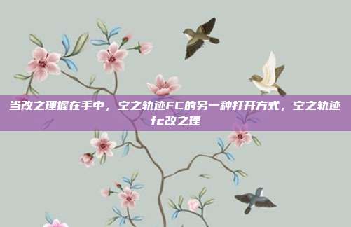 当改之理握在手中，空之轨迹FC的另一种打开方式，空之轨迹fc改之理