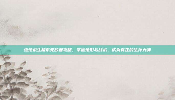 绝地求生极东无敌者攻略,掌握地形与战术,成为真正的生存大师