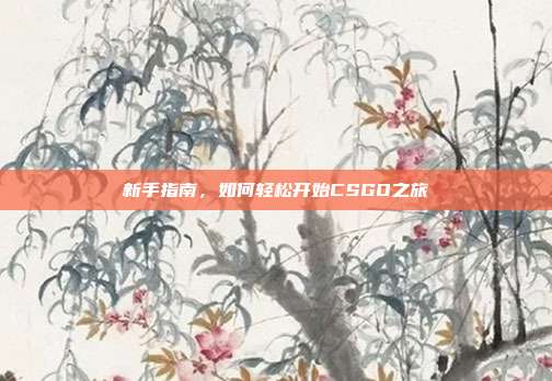 新手指南，如何轻松开始CSGO之旅