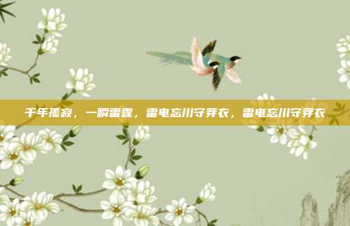 千年孤寂，一瞬雷霆，雷电忘川守芽衣，雷电忘川守芽衣