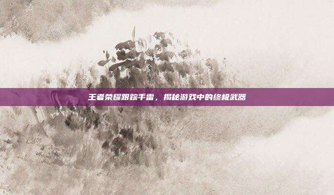 王者荣耀跟踪手雷，揭秘游戏中的终极武器