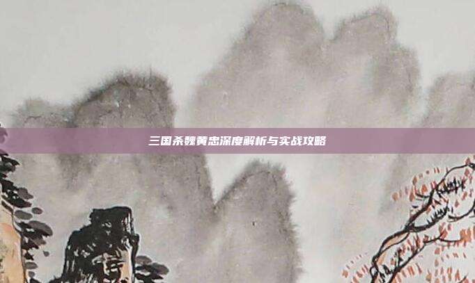 三国杀魏黄忠深度解析与实战攻略