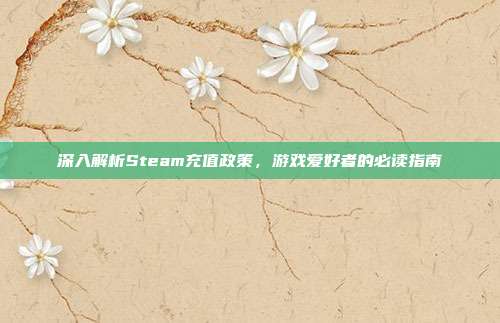 深入解析Steam充值政策,游戏爱好者的必读指南
