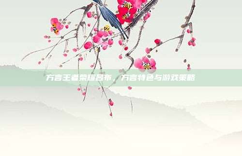 方言王者荣耀吕布,方言特色与游戏策略