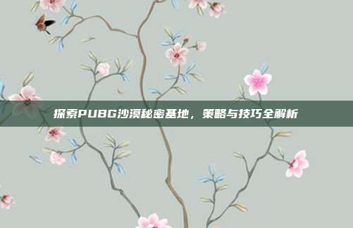 探索PUBG沙漠秘密基地,策略与技巧全解析