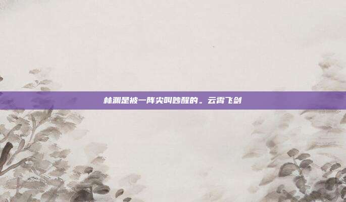林渊是被一阵尖叫吵醒的。云霄飞剑