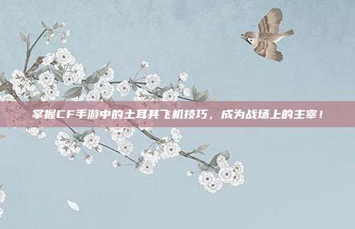 掌握CF手游中的土耳其飞机技巧，成为战场上的主宰！