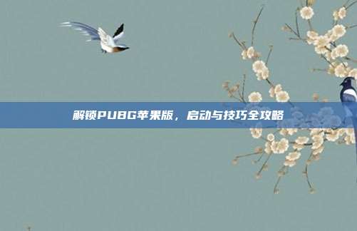 解锁PUBG苹果版，启动与技巧全攻略