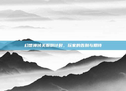 幻想神域关服倒计时，玩家的告别与期待