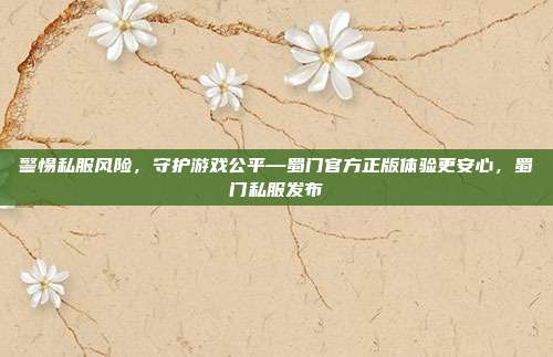 警惕私服风险，守护游戏公平—蜀门官方正版体验更安心，蜀门私服发布