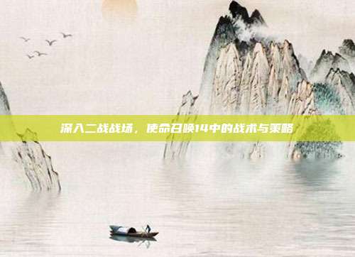 深入二战战场，使命召唤14中的战术与策略