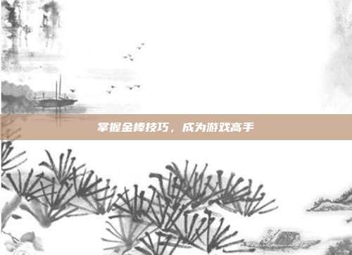 掌握金棒技巧,成为游戏高手