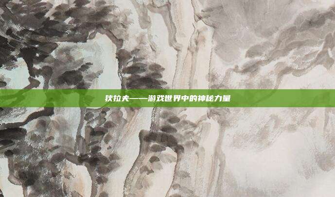 狄拉夫——游戏世界中的神秘力量