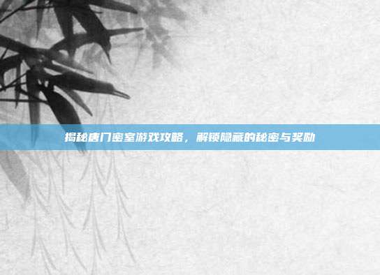 揭秘唐门密室游戏攻略，解锁隐藏的秘密与奖励