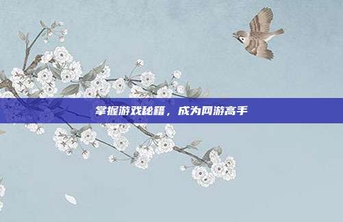 掌握游戏秘籍，成为网游高手
