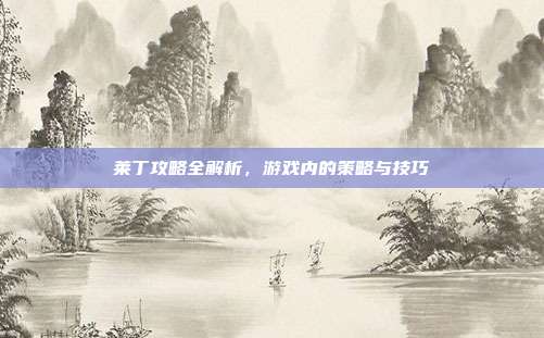 莱丁攻略全解析,游戏内的策略与技巧