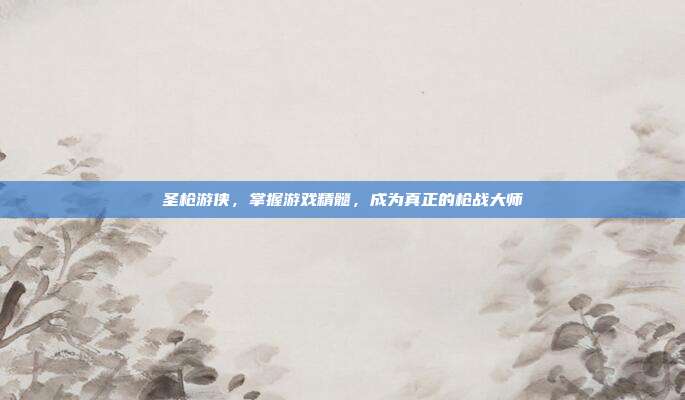 圣枪游侠,掌握游戏精髓,成为真正的枪战大师