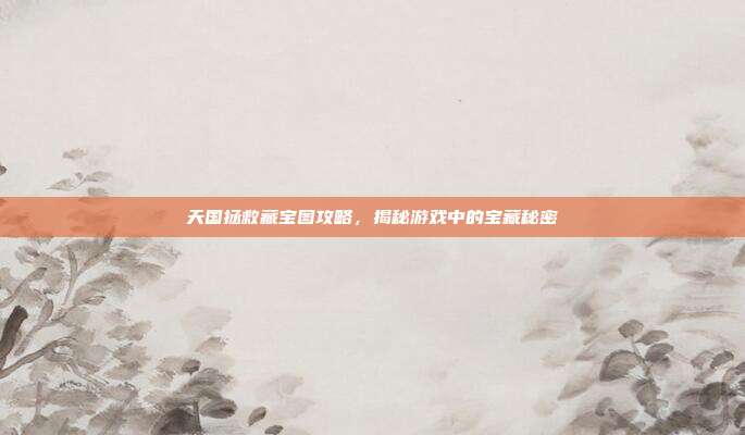 天国拯救藏宝图攻略，揭秘游戏中的宝藏秘密