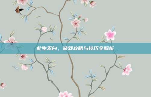 此生无白，游戏攻略与技巧全解析