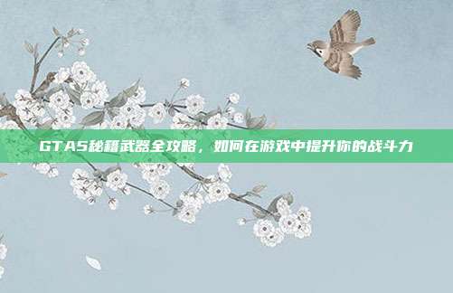 GTA5秘籍武器全攻略,如何在游戏中提升你的战斗力
