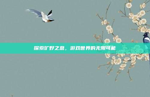探索旷野之息，游戏世界的无限可能