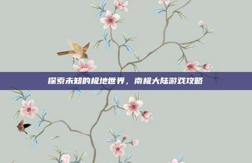 探索未知的极地世界，南极大陆游戏攻略