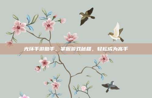 光环手游助手,掌握游戏秘籍,轻松成为高手