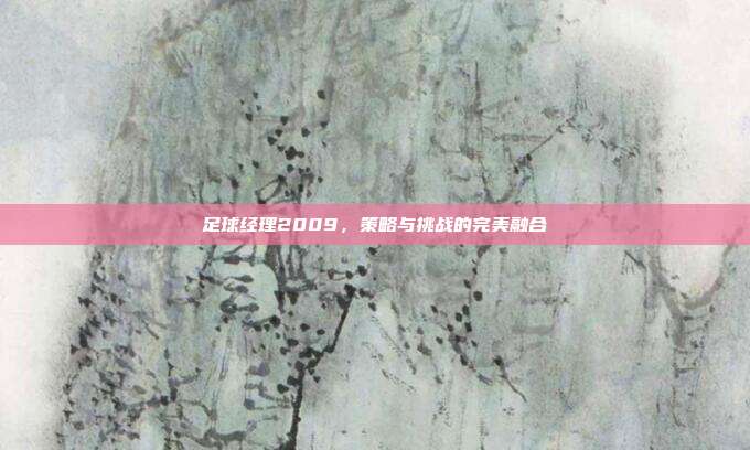 足球经理2009,策略与挑战的完美融合