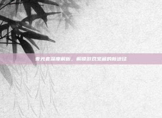 夜光套深度解析，解锁游戏宝藏的新途径