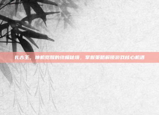 扎古王,神机觉醒的终极秘境,掌握策略解锁游戏核心机遇