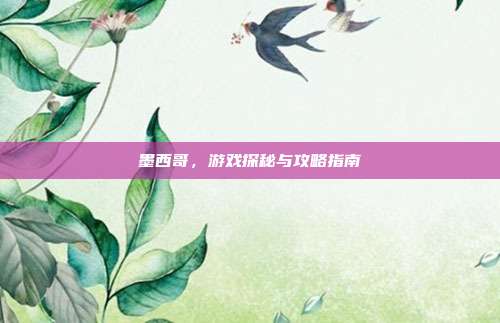 墨西哥，游戏探秘与攻略指南