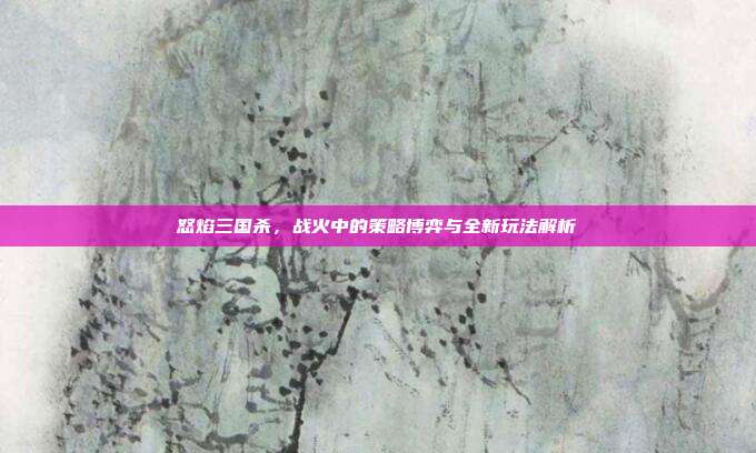 怒焰三国杀，战火中的策略博弈与全新玩法解析