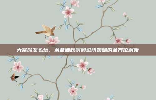 大富翁怎么玩,从基础规则到进阶策略的全方位解析