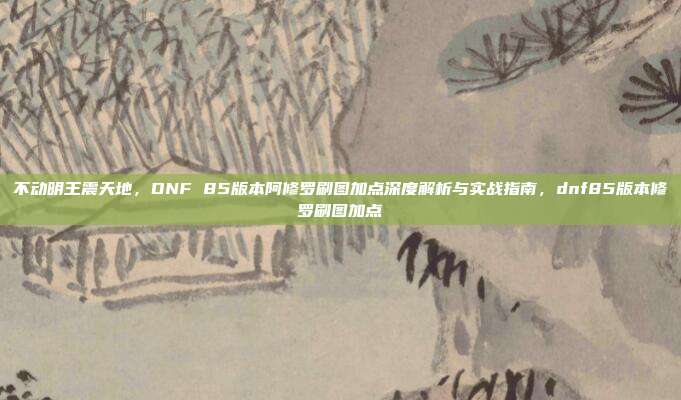 不动明王震天地，DNF 85版本阿修罗刷图加点深度解析与实战指南，dnf85版本修罗刷图加点