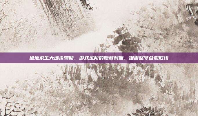 绝地求生大逃杀辅助,游戏进阶的隐蔽利器,但需坚守合规底线